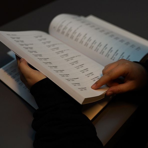 Gedenkbuch mit den Namen der Euthanasie-Opfer in der Dauerausstellung, © GBadH, Lioba Kaluza Gedenkbuch mit den Namen der Euthanasie-Opfer in der Dauerausstellung, © GBadH, Lioba Kaluza